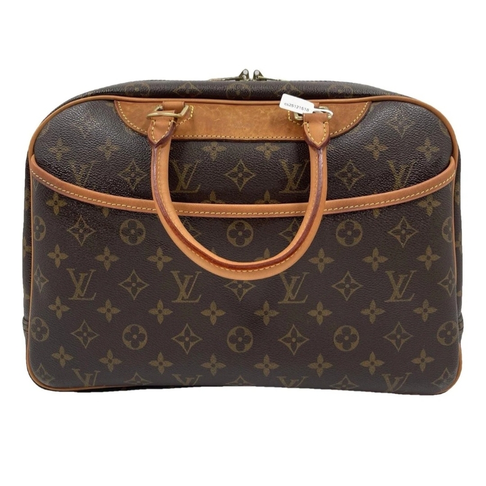 Louis Vuitton Monogram Canvas Duffel in Brown and Tan Leather Trim